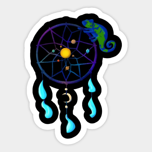 Universe Dream Catcher Sticker by Pandabacke